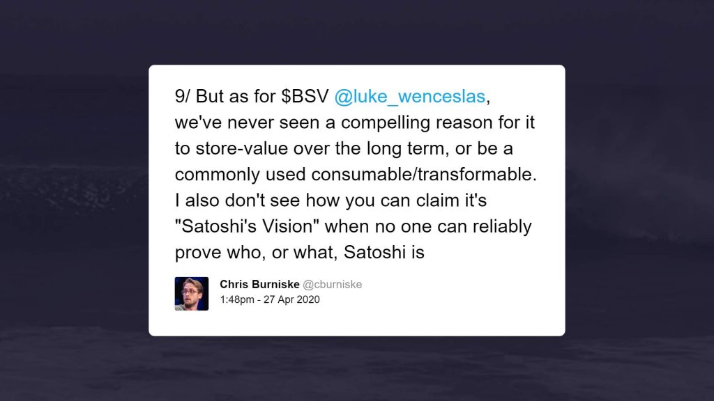  bitcoin remained bsv vision satoshi sixth largest 