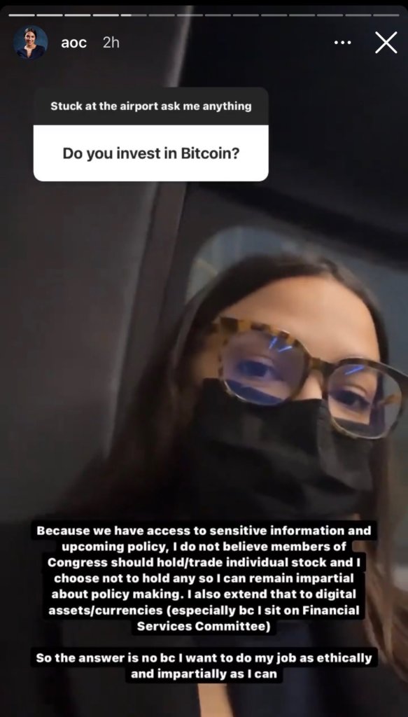  she bitcoin doesn alexandria ocasio-cortez invest representative 