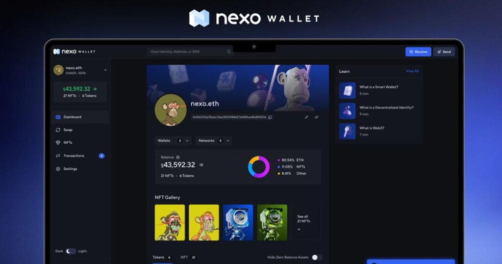  wallet nexo self-governed set smart launch non-custodial 