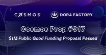 Cosmos Hub Approves $1 Million Grant to Dora Manufacturing facility for Quadratic Funding Initiative