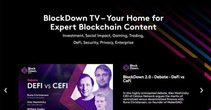 BlockDown launches BlockDown TV – The New Video Hub For Leading Blockchain Insight and Debate