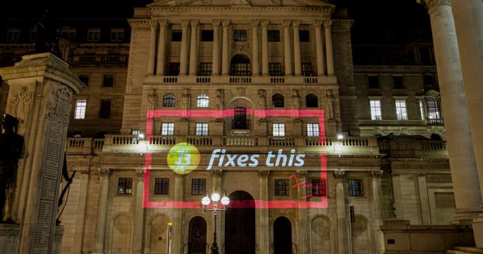 Crypto enthusiast projects ‘Bitcoin fixes this’ on Bank of England