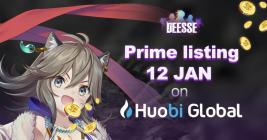$LOVE(DEESSE) token to Prime Listing Huobi Global on January 12th