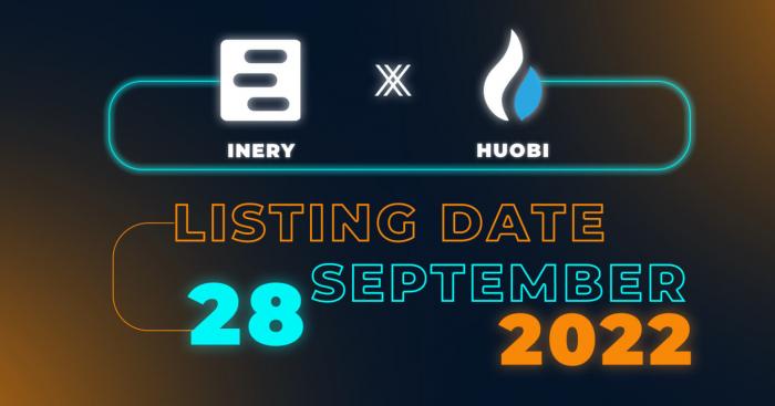Huobi Global to List Inery Token on September 28th, 2022