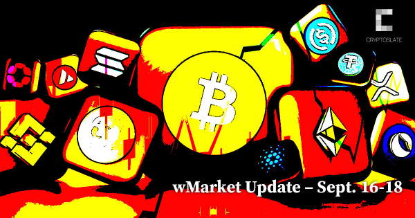CryptoSlate Daily wMarket Update – Sept. 16 to Sept. 18
