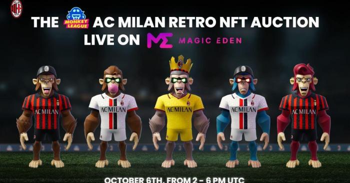 AC MILAN x MonkeyLeague NFT Auction Article and Post