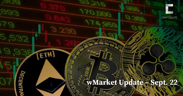 CryptoSlate Daily wMarket Update – Sept. 22: XRP lead gains as crypto market prints green candle