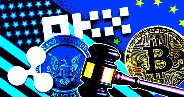 CryptoSlate Wrapped Daily: Bitcoin up 22% vs crypto stocks; Russia blocks OKX; US, EU set to discuss crypto regulation