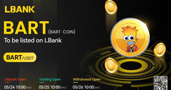 LBank Exchange will list Bart Coin (BART) on May 25, 2023