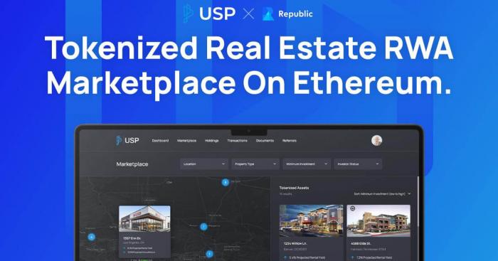 Ethereum-Based Tokenized Real Estate Platform USP Launches On Republic