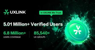 UXLINK Verified Users Surpass 5 Million with “Link To Earn” Trust Mechanism Driving Growth