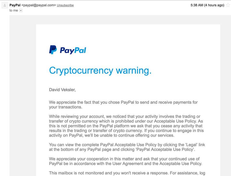 Fake PayPal Cryptocurrency Email Mystery Deepens