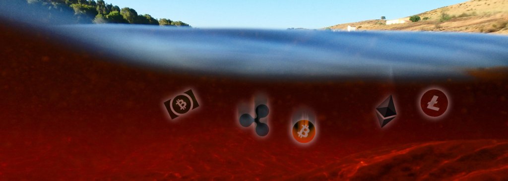 Price Watch: Bitcoin, Ethereum, Ripple, Bitcoin Cash and Litecoin Sink Deeper in the Red
