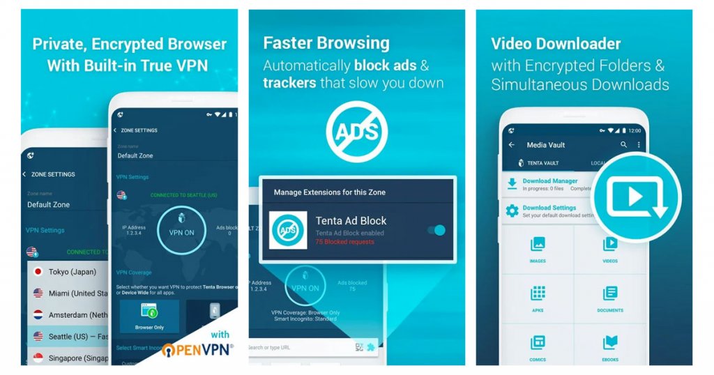 Tenta Browser screenshot