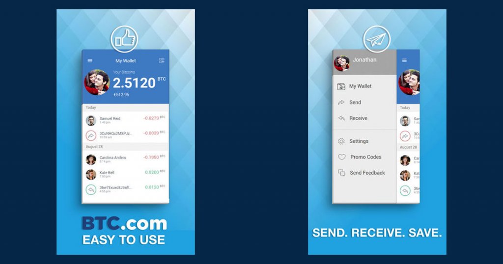 BTC.com Wallet App screenshot
