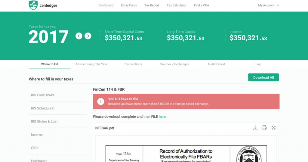 ZenLedger screenshot 1