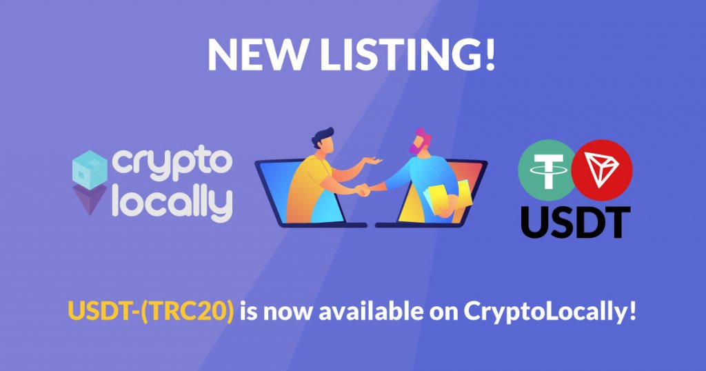 P2P trading platform CryptoLocally now supports USDT-TRC20