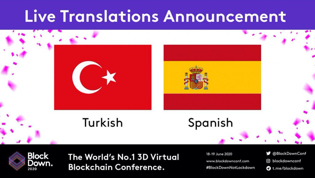 Virtual conference BlockDown going global with live Turkish and Spanish translation