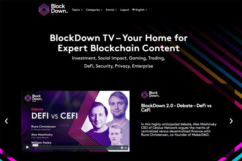 BlockDown Conference launches video on demand service, BlockDown TV
