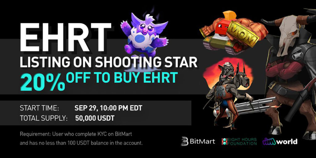 Eight Hours Token (EHrT), a revolutionary smart non-fungible token (NFT) ecosystem, to list on BitMart Exchange