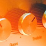 orange and white round device