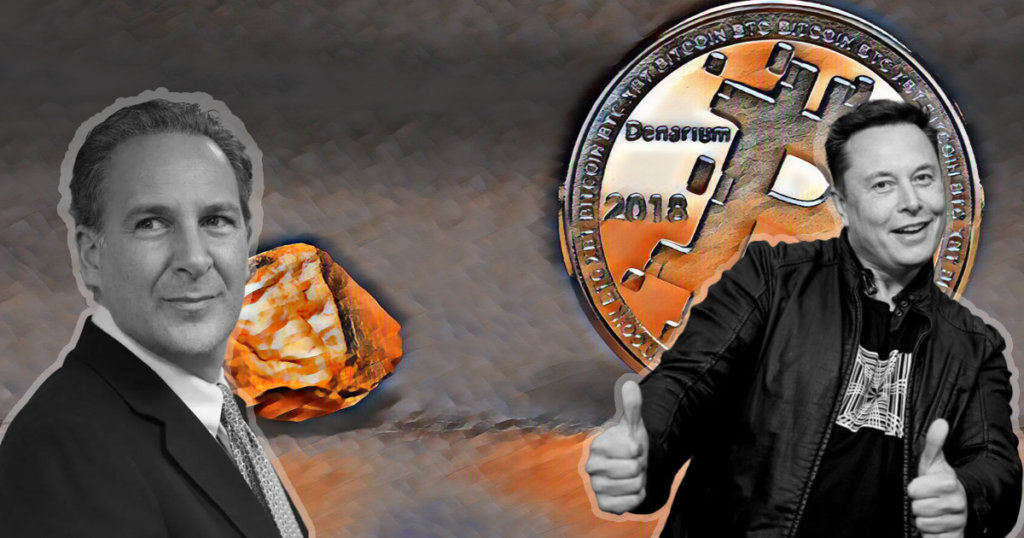 Elon Musk explains Bitcoin’s value proposition to gold bug Peter Schiff
