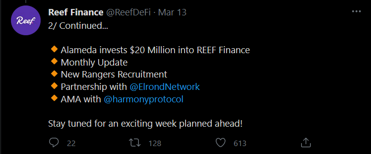 Reef Finance responds to Alameda allegations and refutes events