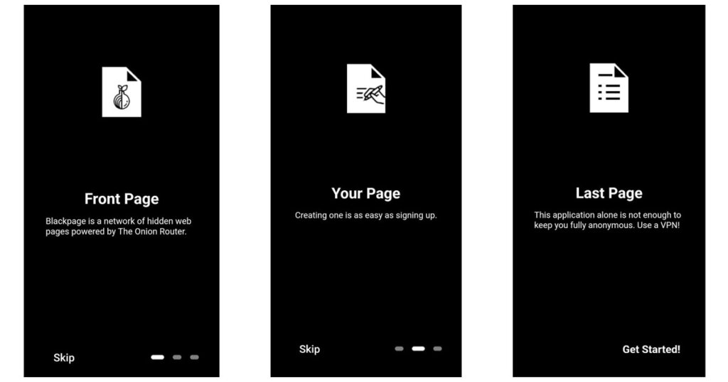 Blackpage screenshot