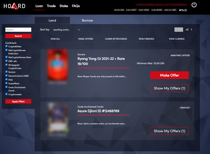 Hoard Launches an NFT Marketplace With NFT Loans and Lending Functionalities