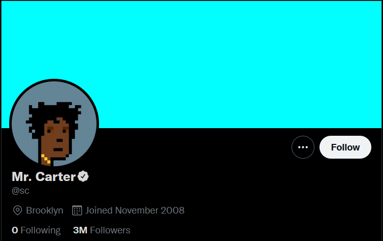 Jay-Z changes Twitter profile to his CryptoPunk