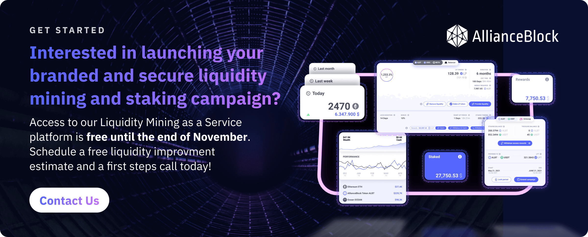Get started with your own liquidity mining and staking campaigns