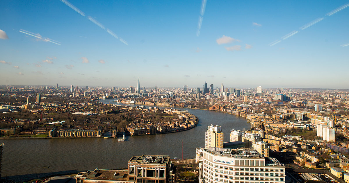 The impressive central London skyline view from Level39.
