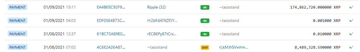 McCaleb's "tacostand" XRP wallet