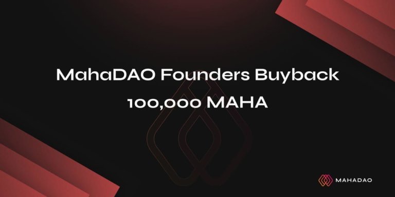 MahaDAO Founders buyback  100,000 $MAHA at an average price of 3.4$