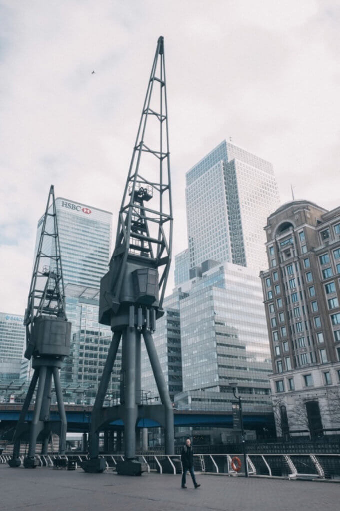 These shipping cranes are among the last remnants of London’s docklands. (Source)