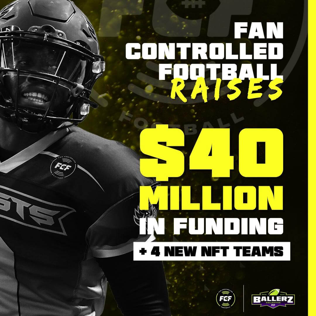 Fan Controlled Football League' Goes Crypto With $40M Investment