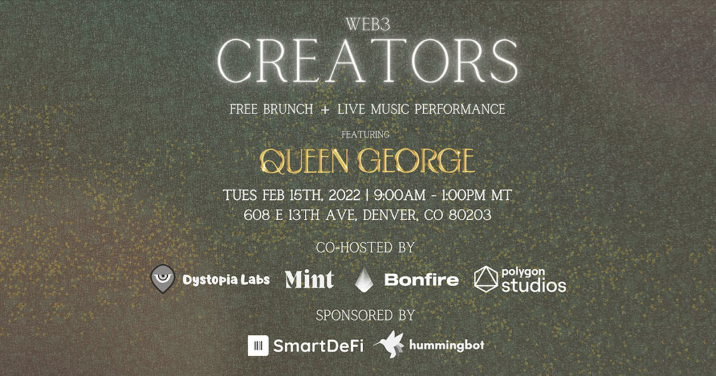 Largest Gathering of Web3 Creators Unite To Watch Queen George Perform February 15th at ETH Denver