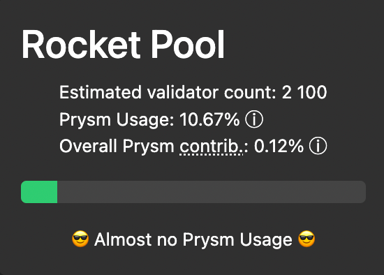 Rocket Pool's Prysm contribution