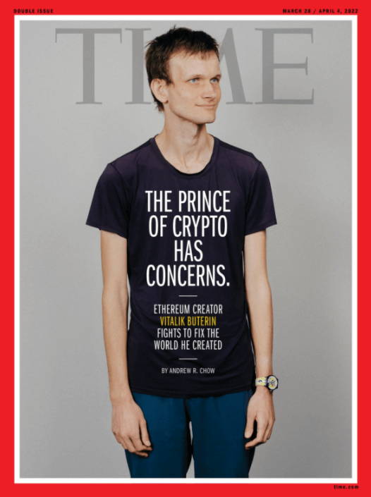 Vitalik Buterin tells Time Magazine crypto “has a lot of dystopian potential”