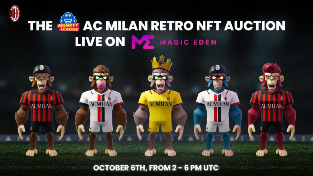 AC MILAN x MonkeyLeague NFT Auction Article and Post