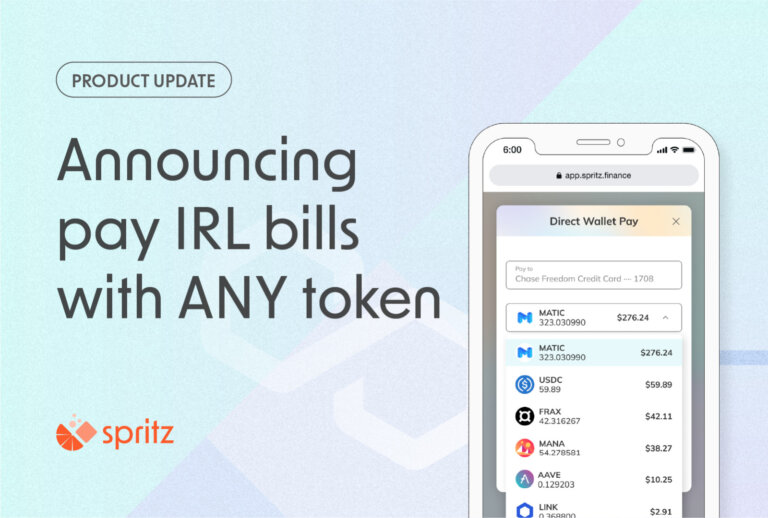 Spritz Finance activates crypto bill pay with any token on Polygon