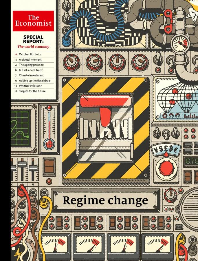 The Economist cover featuring nod to Bitcoin