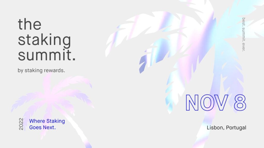 The world’s first staking summit will convene to explore where the $300bn+ industry goes next
