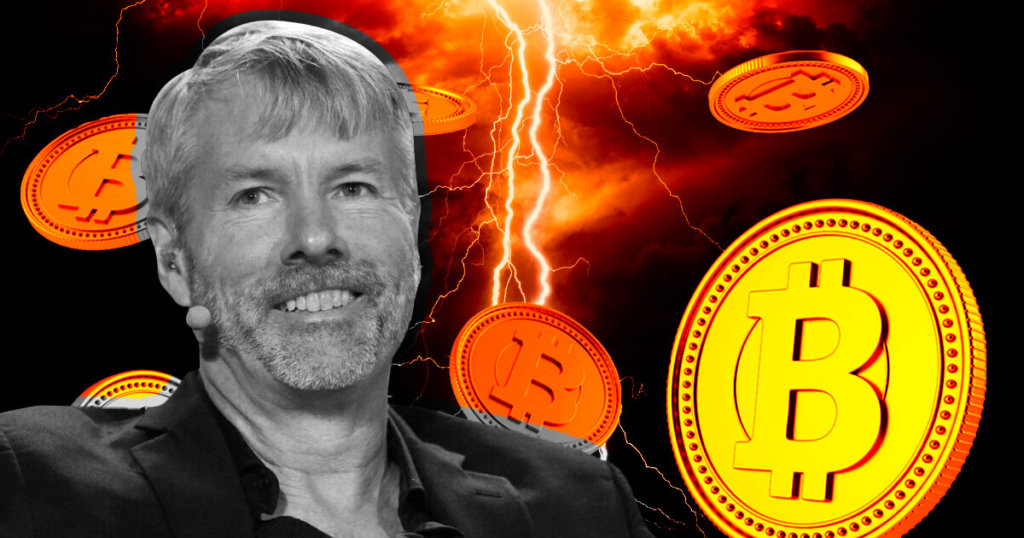 Saylor gives away BTC via lightning network