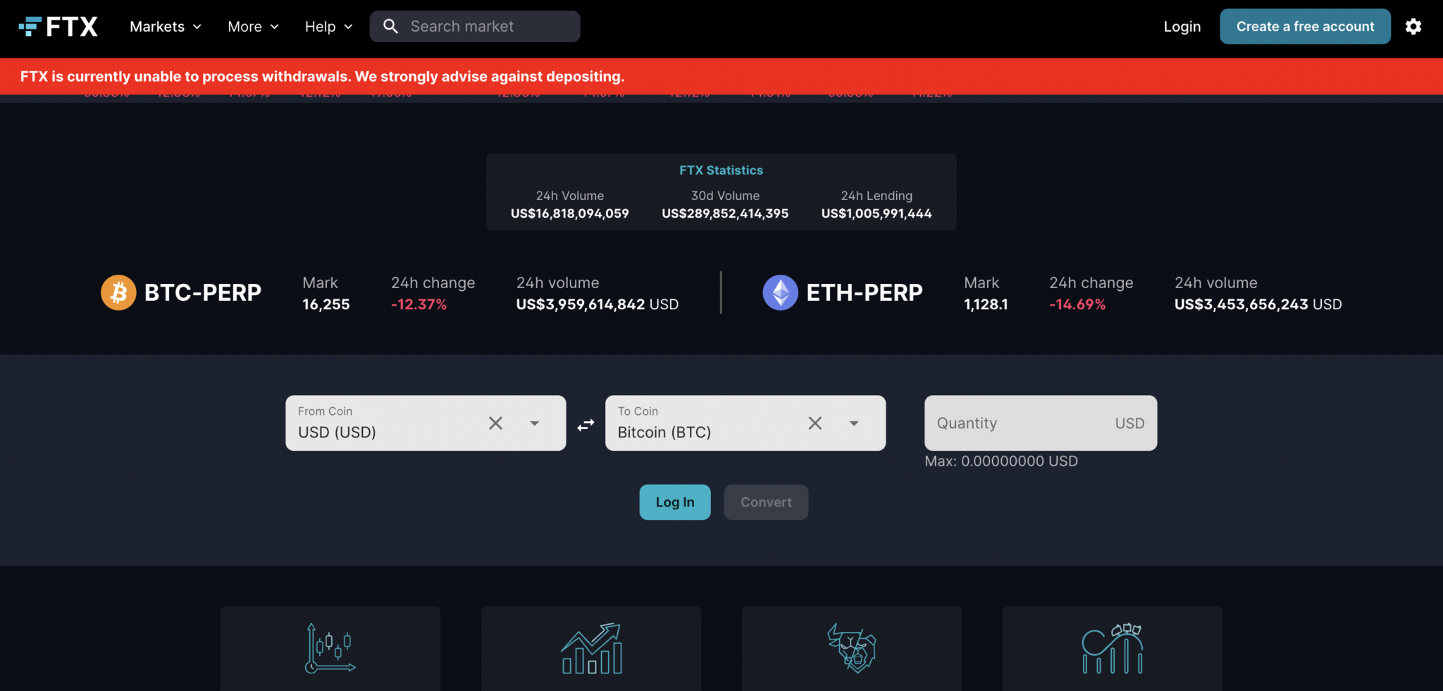 FTX gone? - website turned off before returning to 'advise against ...