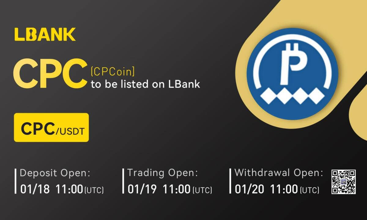 CPCoin (CPC) Is Now Available for Trading on LBank Exchange