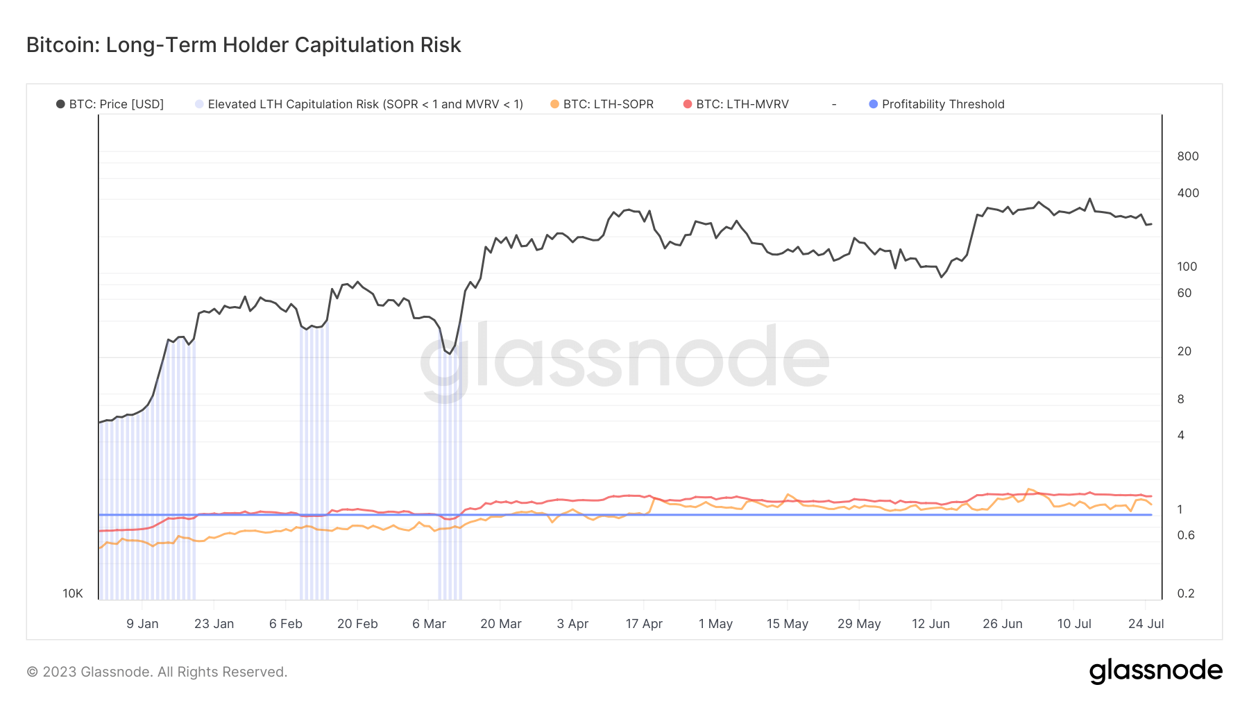 long term holders capitulation risk ytd