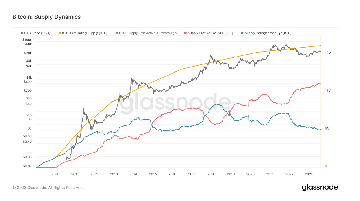 BTC supply dynamics: (Source: Glassnode)