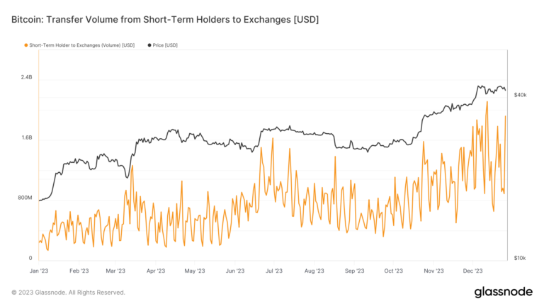 short-term holders bitcoin dip