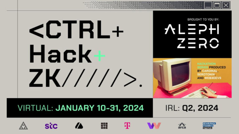 Major Partners to Join the Upcoming Aleph Zero CTRL+Hack+ZK Hackathon